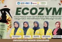 Cocok Bagi Traveller, Mahasiswa UNNES Ciptakan Sabun Spray Tanpa Bilas Ecozym