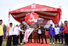 Hadiri Deklarasi Kampanye Damai dan Apel Siaga Pemilu Tahun 2024, Pj Bupati Tubaba: Hindari Konflik Tak Perlu