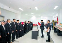 Lantik 23 Kepsek TK, SD, SMP, Wabub Adam Basan Ingatkan Jangan Ada Pratek Pungli Sekolah