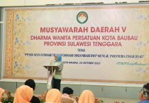 Buka Musda V DWP Baubau, Wa Ode Hamsinah Bolu Mengajak DPW Selaraskan Program dan Berkontribusi Nyata Ke Masyarakat