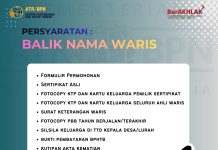 Berikut Persyaratan Balik Nama Waris Sertipikat di Kantor Pertanahan Kabupaten Buton Tengah