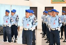 Satpomau Lanud Raden Sadjad Natuna Ikuti Upacara HUT ke-79 POMAU Secara Daring