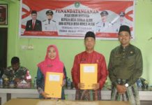 Pj Kepala Desa Kuala Alam dan Sungai Alam Tandatangan Peraturan Bersama Kades Tentang Pengelolaan Tanah Wakaf Perkuburan