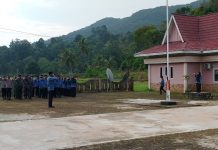 Babinsa Koramil 04/Letung Hadiri Upacara HUT Korpri ke-54 di Kecamatan Jemaja Timur