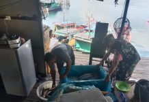 Babinsa Koptu Fian Hendratmo Komsos dengan Pengusaha Penampung Ikan di Letung, Jemaja