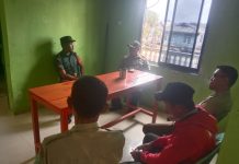 Babinsa Koptu Fian Hendratmo Komsos dengan BPBD Jemaja, Perkuat Kesiapsiagaan Bencana dan Pemantauan Cuaca Laut