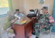 Babinsa Koptu Fian Hendratmo Koordinasi Pendataan Lahan Koperasi Merah Putih di Jemaja Barat