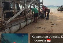 Serda, R.A. Binran Bol Hutabarat Bantu Nelayan Perbaiki Bagan di Desa Landak