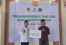 BAZNAS Tasikmalaya Salurkan Beasiswa S1 Tahap II Senilai Rp216 Juta untuk 116 Mahasiswa
