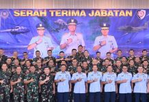 Danlanud RSA Natuna Ikuti Sertijab Pangkodau I, Tongkat Komando Resmi Berganti