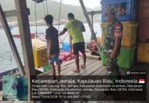 Babinsa Koramil Letung Dampingi Aktivitas Pengiriman Ikan ke Tanjungpinang