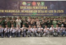 Sekda Bengkalis Hadiri Penutupan TMMD Ke-128 di Pinggir, Apresiasi Sinergi TNI dan Pemerintah Daerah