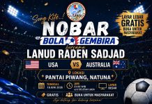 Lanud Raden Sadjad Gelar Nobar Gratis USA vs Australia di Pantai Piwang Malam Ini