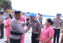 23 Personel Polres Anambas Terima Kenaikan Pangkat, Kapolres Tekankan Profesionalisme