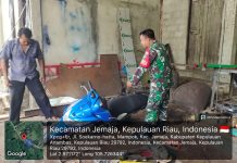 Babinsa Jemaja Pererat Silaturahmi dengan Pelaku Usaha Bengkel Las di Desa Mampok