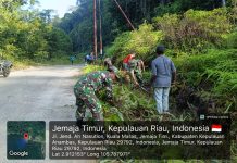 Danramil 04/Letung dan Anggota Gelar Gotong Royong Gerakan Indonesia ASRI di Kuala Maras
