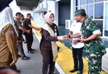 Danlanud RSA Sambut Kedatangan Wakajati Kepri di Natuna