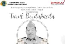 Kantor Pertanahan Buton Tengah Sampaikan Duka atas Wafatnya Rajamuddin