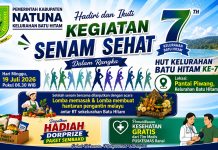 HUT ke-7 Kelurahan Batu Hitam Dimeriahkan Senam Sehat dan Beragam Lomba