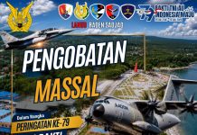 Lanud Raden Sadjad Gelar Pengobatan Gratis di Pantai Piwang, Hadirkan Dokter Spesialis THT