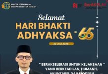 Kantor Pertanahan Kabupaten Buton Tengah Beri Ucapan Selamat Hari Bhakti Adhyaksa ke-66