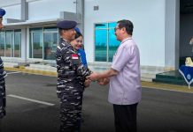 Sekda Natuna Sambut Kedatangan Komandan Lanal Ranai yang Baru