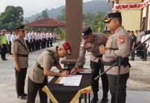 Kapolres Anambas Tekankan Amanah dan Profesionalisme dalam Sertijab Kasat Reskrim dan Pelantikan Kasikum