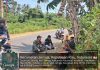Serda Binran Bersama Warga Bersihkan Bahu Jalan, Ingatkan Bahaya Bakar Sampah