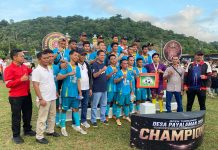 Tim Gudang Baru FC Juara Turnamen HUT Karang Taruna Tunas Mekar, Taklukkan Piabung FC 1-0 di Partai Final