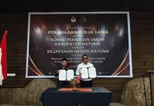 Kejari Natuna dan KPU Tandatangani PKS, Perkuat Pendampingan Hukum