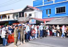 Satpomau Lanud RSA Amankan Pawai Budaya HUT ke-81 RI di Natuna