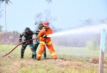 Hadapi Potensi Kebakaran, Lanud Raden Sadjad Asah Kemampuan Personel dan Kendaraan PK