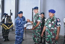 Lanud Raden Sadjad Natuna Lepas Tujuh Personel, Sambut Prajurit Baru