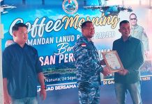 Coffee Morning Lanud RSA, Danlanud Apresiasi Dua Jurnalis Natuna Peraih KASAU Awards 2026