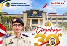 Jajaran Kantah Buton Tengah Mengucapkan Dirgahayu Polda Sultra ke – 30 Tahun