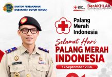 Kepala Kantah Buton Tengah Sampaikan Ucapan Hari Palang Merah Indonesia ke-80