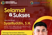 Kantor Pertanahan Beri Ucapan Selamat Atas Pelantikan Syarifuddin sebagai Ketua DPRD Buton Tengah