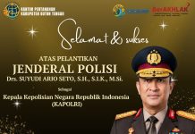 Kantah Buteng Ucapkan Selamat atas Pelantikan Jenderal Polisi Drs. Suyudi Ario Seto sebagai KAPOLRI