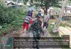 Babinsa Koramil 04/Letung dan Warga Rewak Gotong Royong Perbaiki Jembatan di Dusun Sedanau